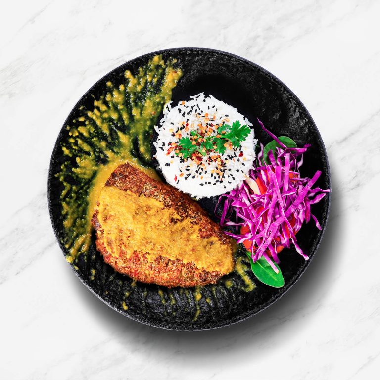 Grilled Chicken Katsu with Seasme White Rice