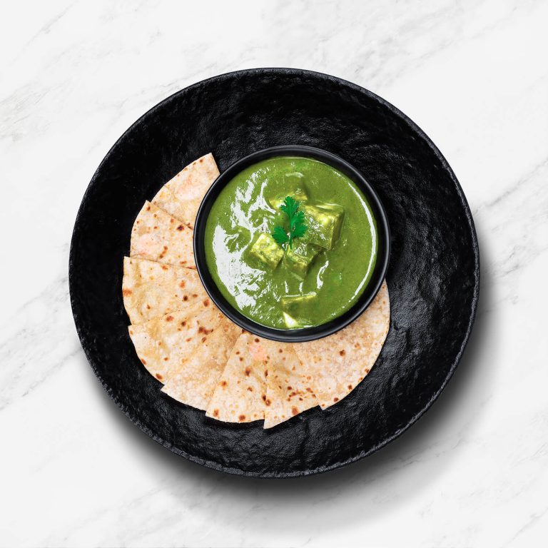 Palak Paneer with Whole Wheat Roti