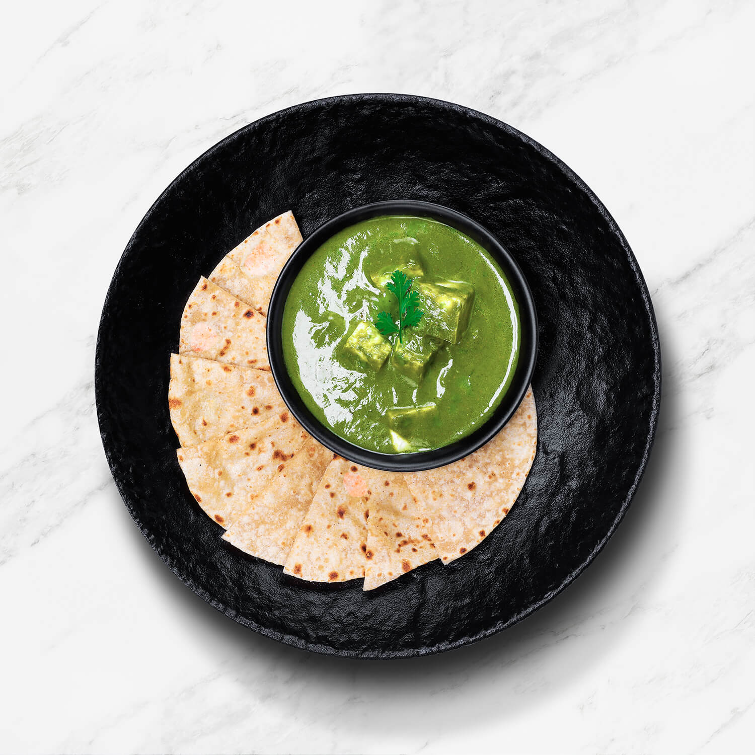 Palak Paneer with Whole Wheat Roti